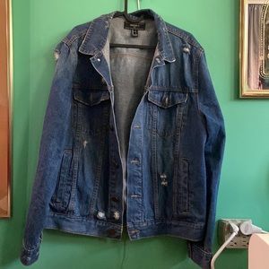 Distressed Forever 21 Jean Jacket